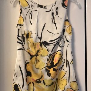 XS Merone dress tank yellow black floral